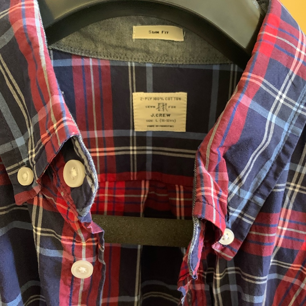 J.Crew casual plaid shirt
